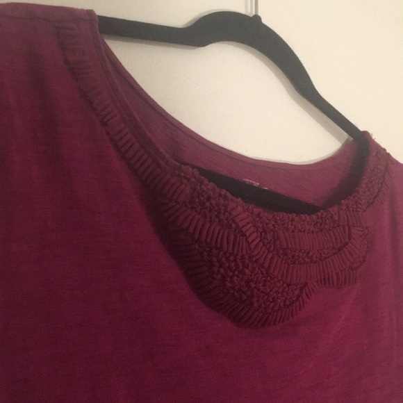 Dressy Magenta T-Shirt by Ann Taylor Loft (size S) - Picture 5 of 6